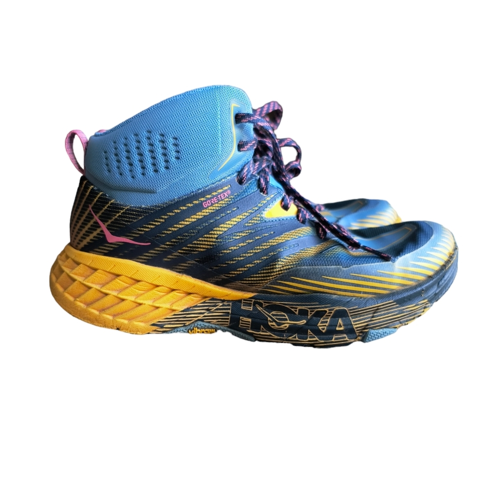 Hoka One One Speedgoat Mid 2 GTX Provincial Blue / Saffron Women's Size 8